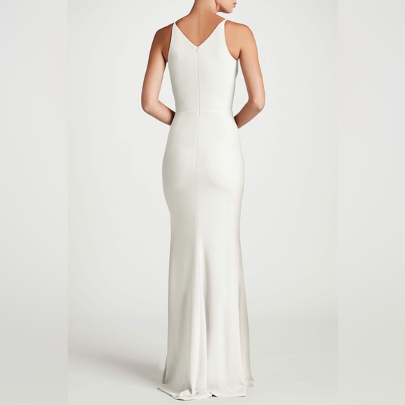 White Dress the Population Long Dress NWOT size Small - Picture 3 of 8